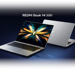 Xiaomi Redmibook 14 (2026): vues avant et arriere du portable en aluminium argent