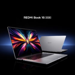 Xiaomi Redmibook 16 (2026): vues avant et arriere du portable argent 16 pouces